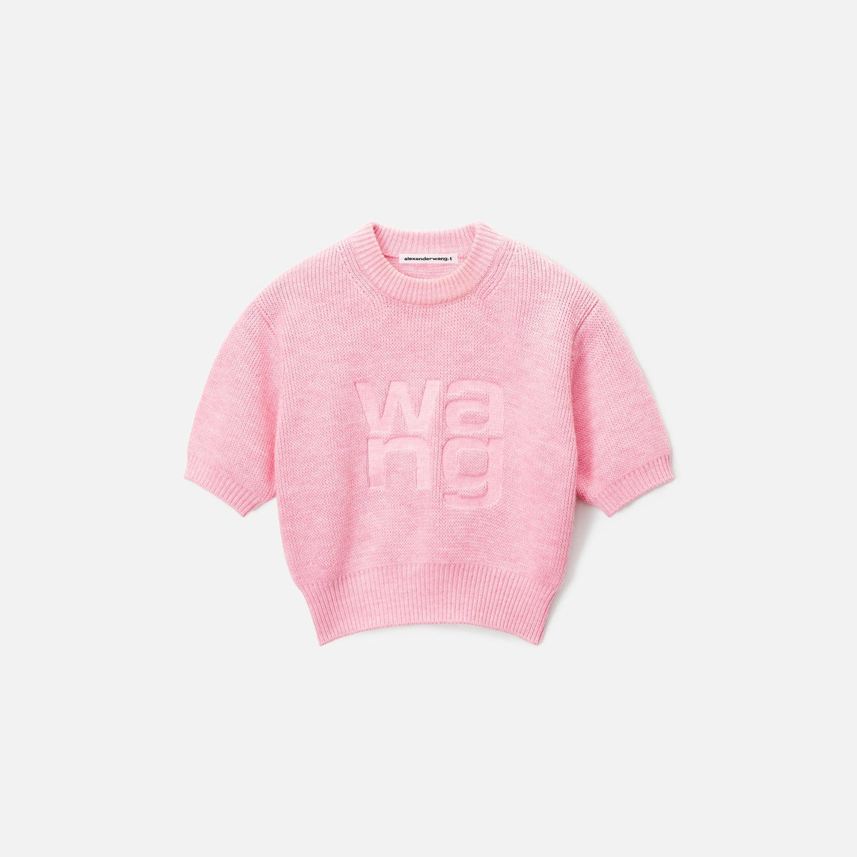 Alexander Wang Debossed Stacked Logo Tee - Pink
