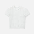 Alexander Wang Cropped Knit Tee - White