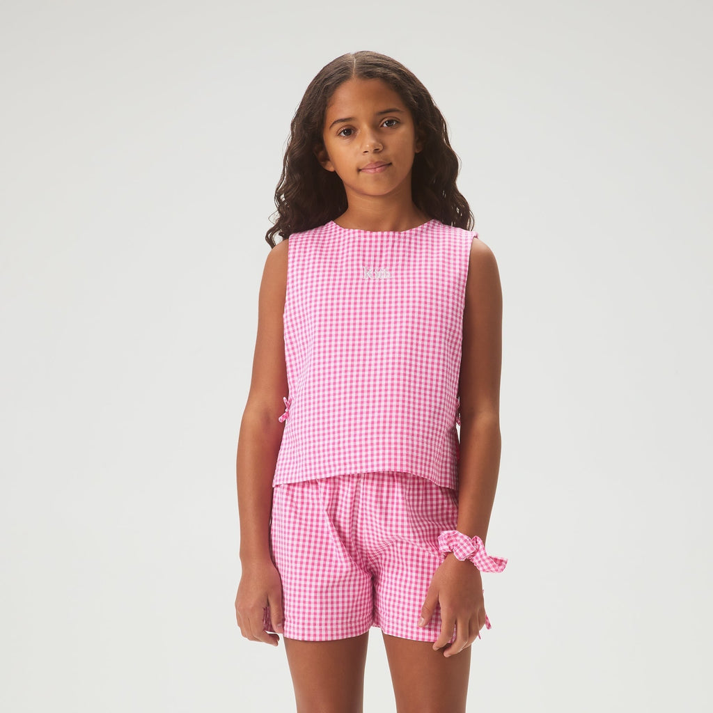 Kith Kids Gingham Cropped Tie Tank - Electra