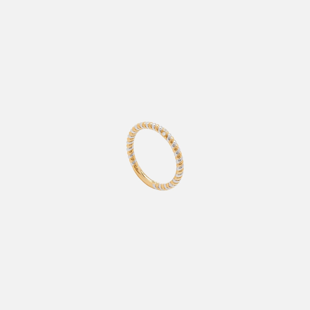Yvonne Leon Alliance Mini Twist Ring - Gold / White