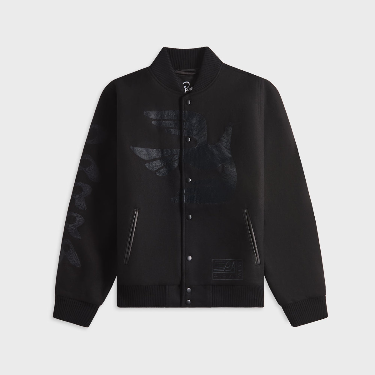 by Parra Not Movie Quality Varsity Jacket - Black