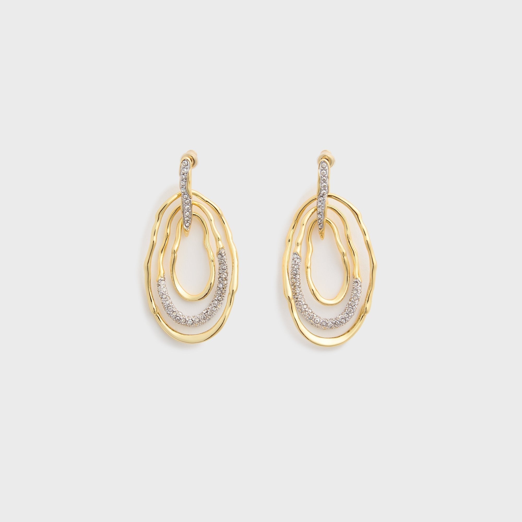 Alexis Bittar Solanales Gold Crystal Pave Mobile Post Earring - Gold