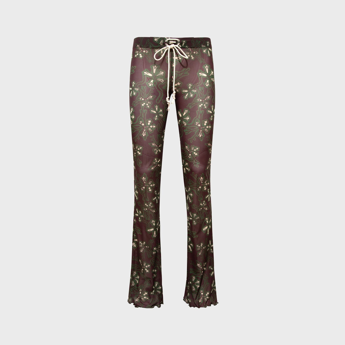 Siedres Dania Sheer Printed Drawstring Mesh Pant - Multi