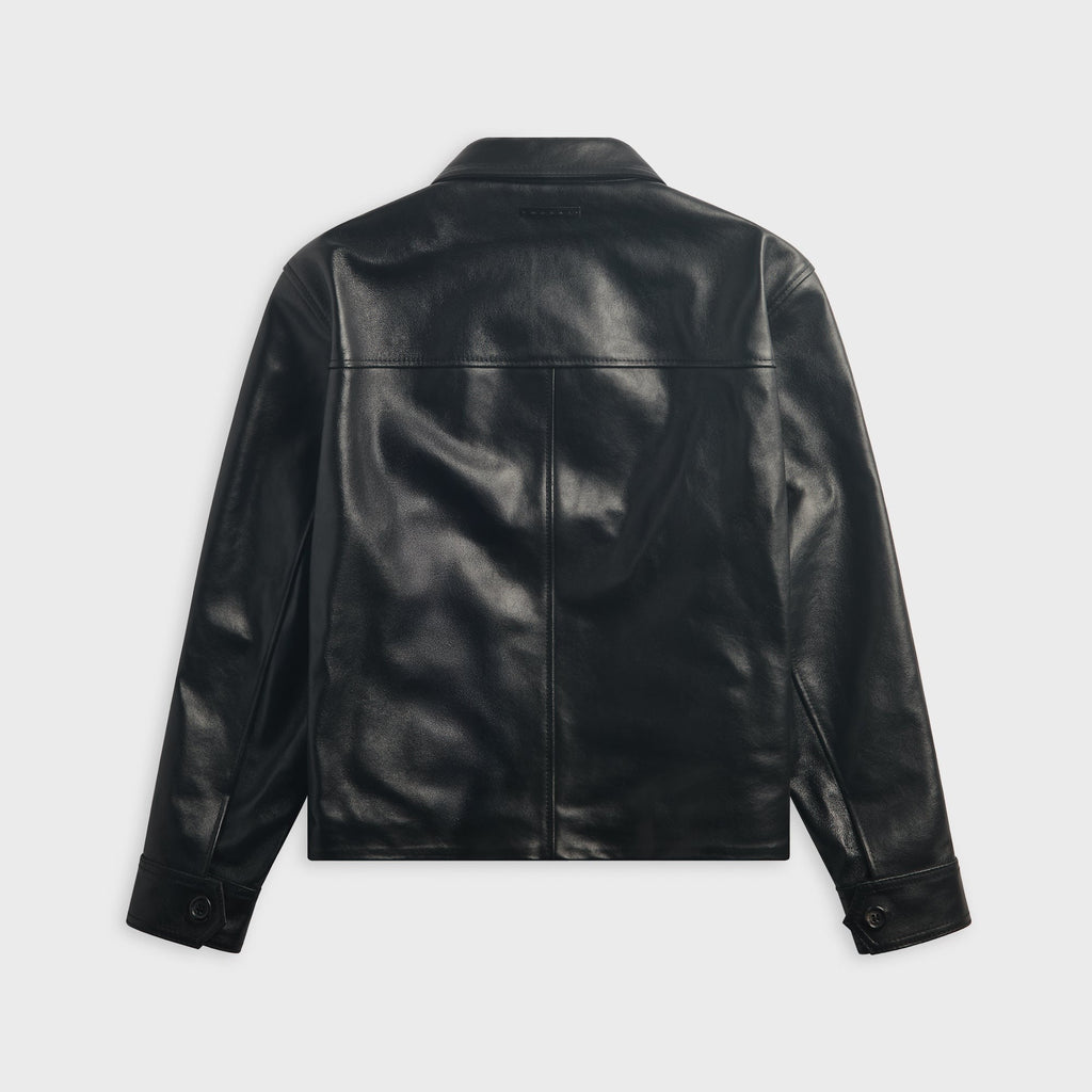 Marni Crust Front Leather Jacket - Black