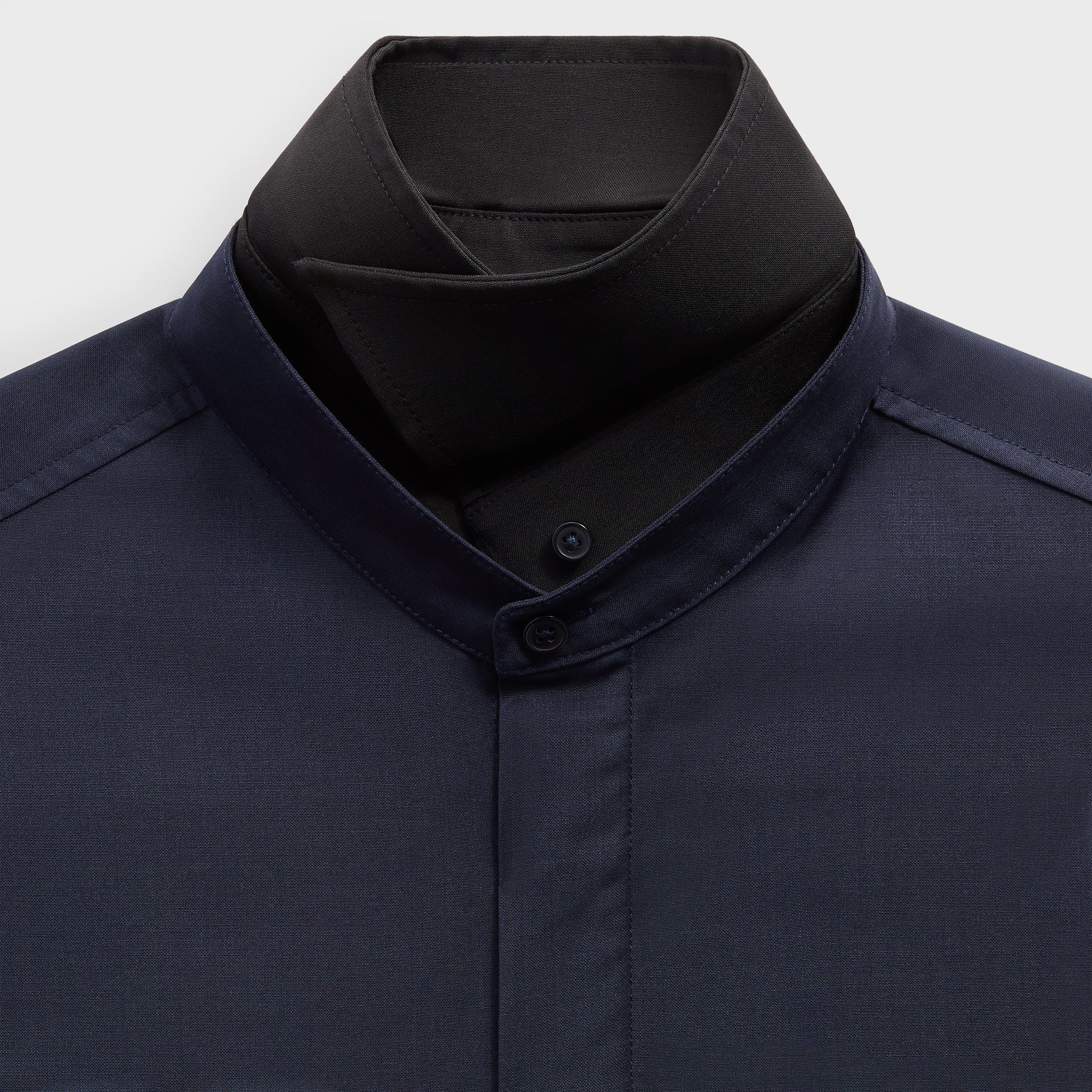 &Kin Tropical Wool Nico Shirt - Nocturnal