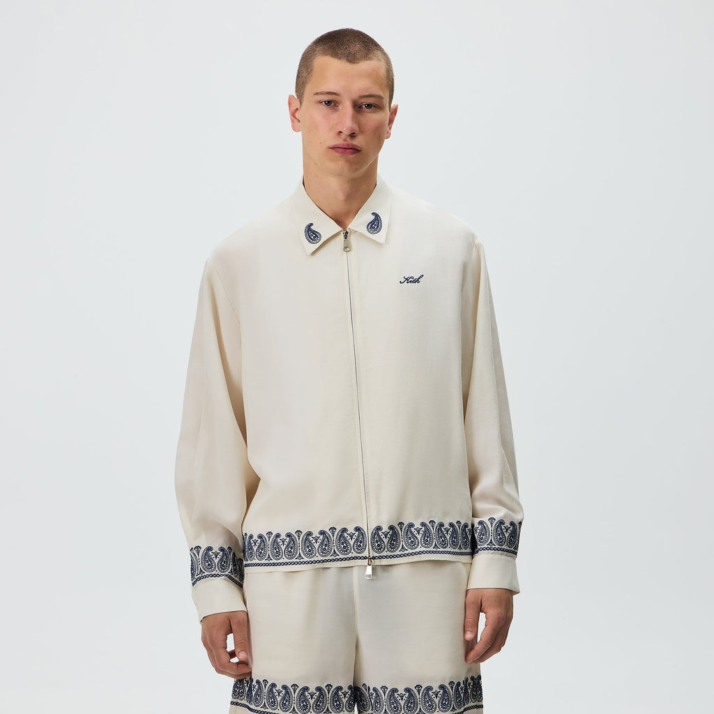 Kith Cupro Linen Zip Front Sanford Shirt - Silk