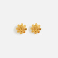 WGACA Chanel Squiggle Border Earrings - Gold