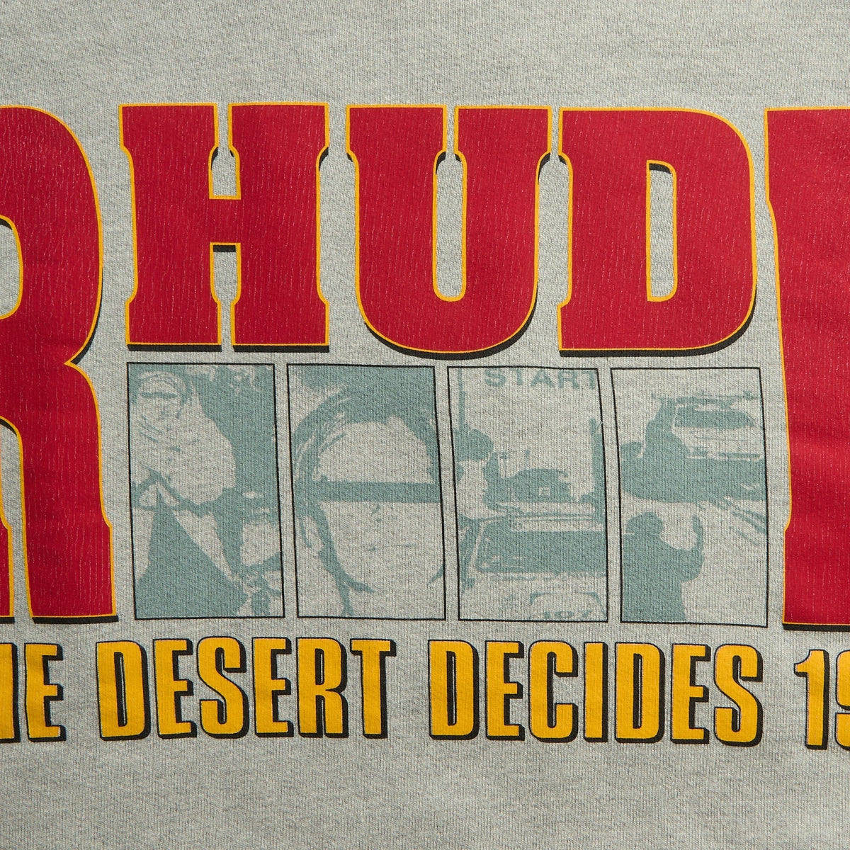 Rhude The Desert Decides Hoodie - Heather Grey / Red