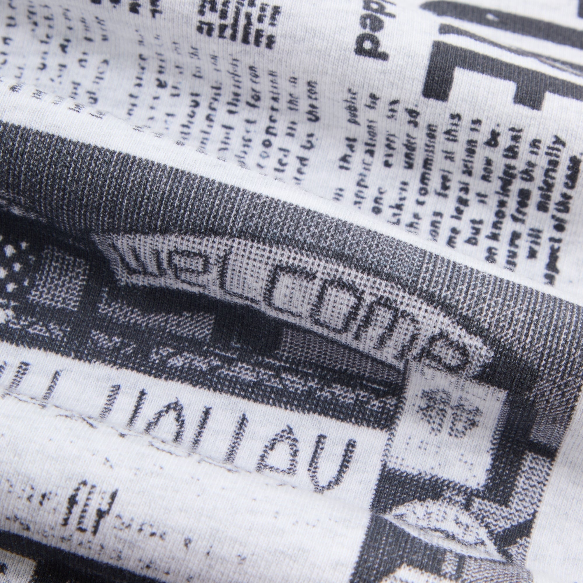 Kith for Back to the Future Newspaper All-Over Printed Nelson Crewneck - Light Heather Grey