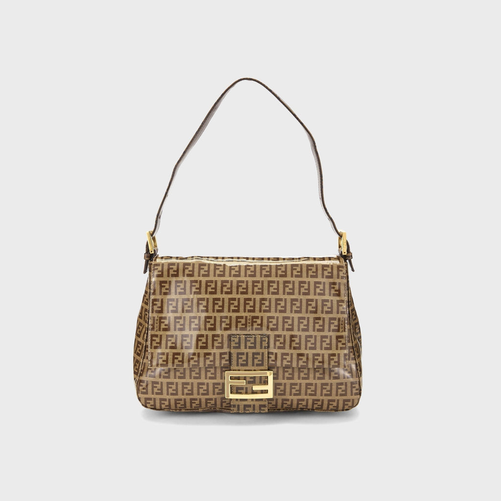 WGACA Fendi Patent Mamma Shoulder Bag - Brown