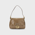 WGACA Fendi Patent Mamma Shoulder Bag - Brown