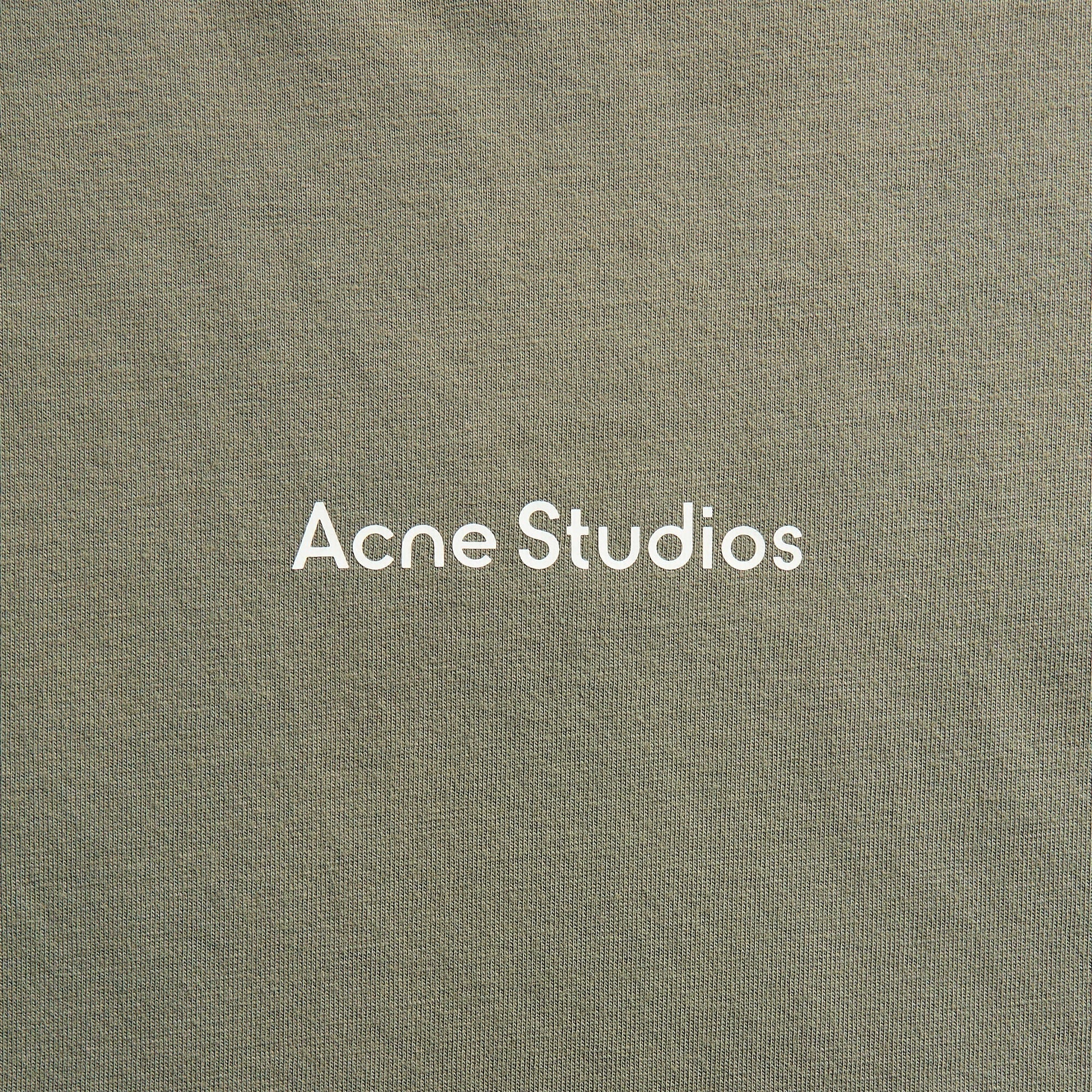 Acne Studios Mended Logo Tee - Slate Grey