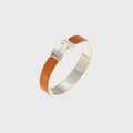 WGACA Hermes Clic Clac Narrow Bracelet - Orange / Silver