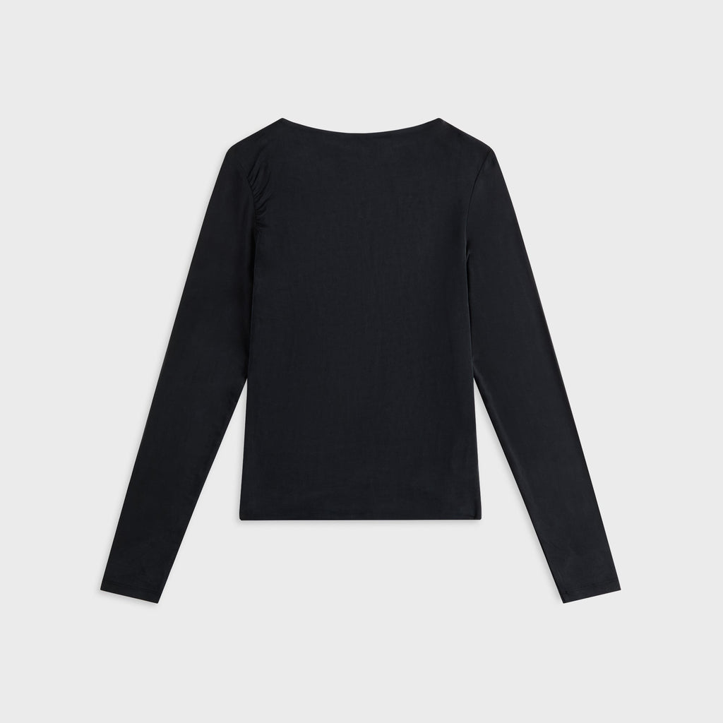 Peachy Den Kylie Long Sleeve Top - Black
