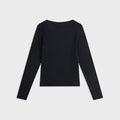 Peachy Den Kylie Long Sleeve Top - Black