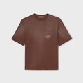 Acne Studios Exford U Distressed Pocket Tee - Chocolate Brown