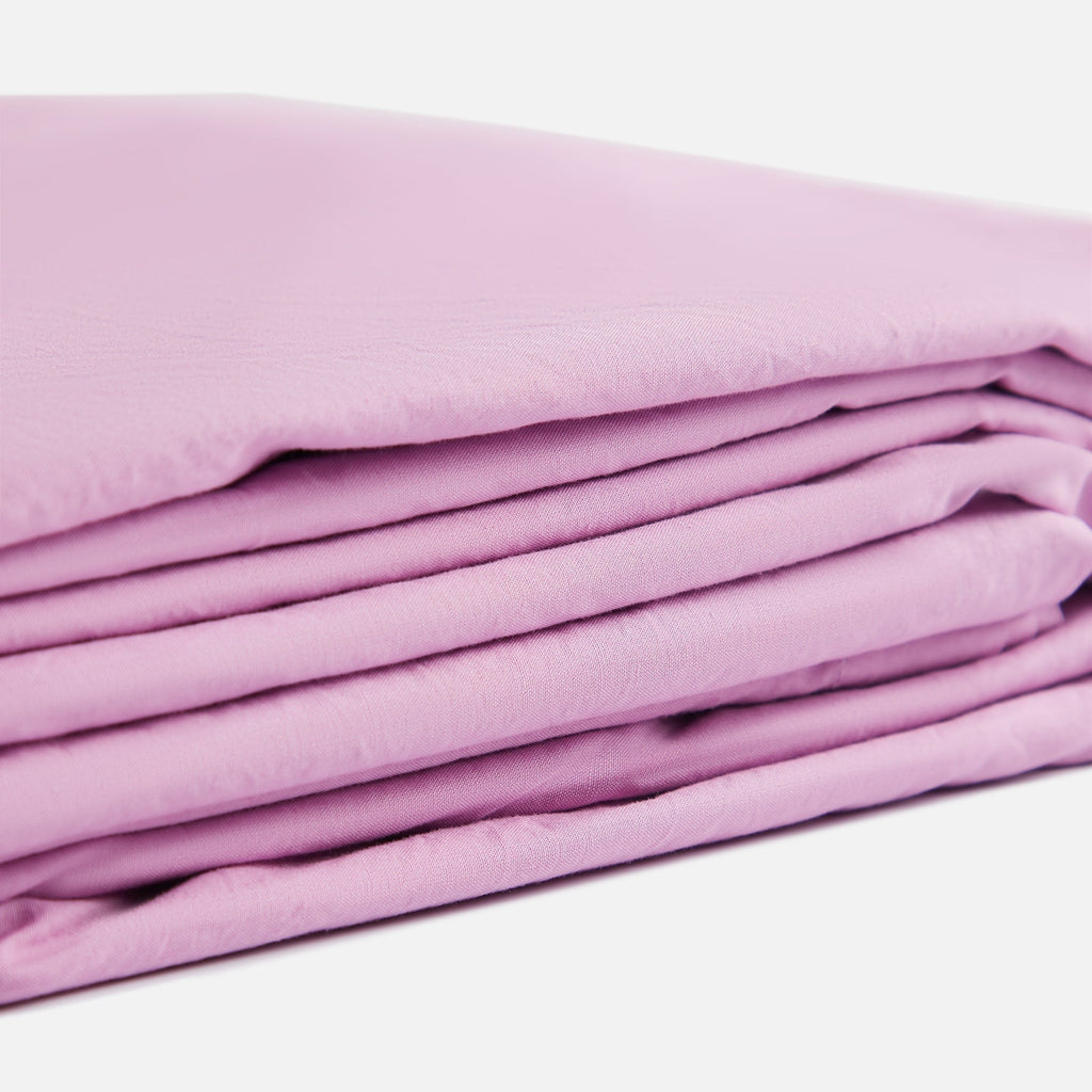 Tekla Percale Queen Duvet Cover - Mallow Pink