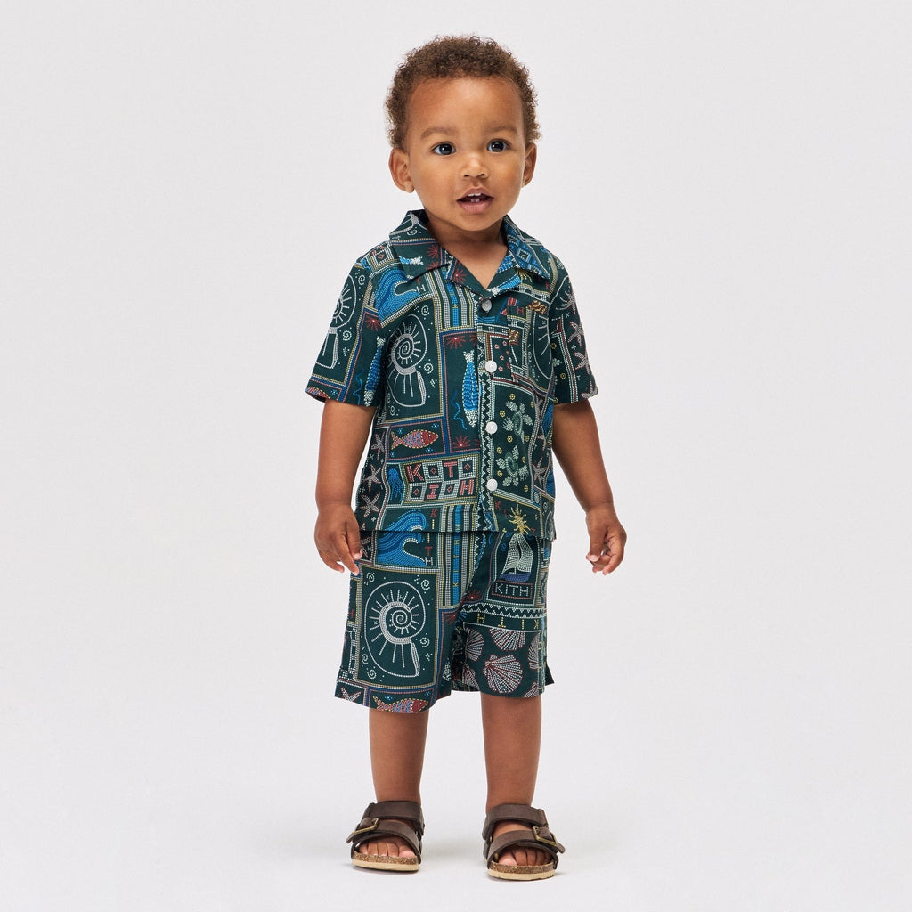 Kith Baby Beach Tile Thompson Camp Short - Stadium