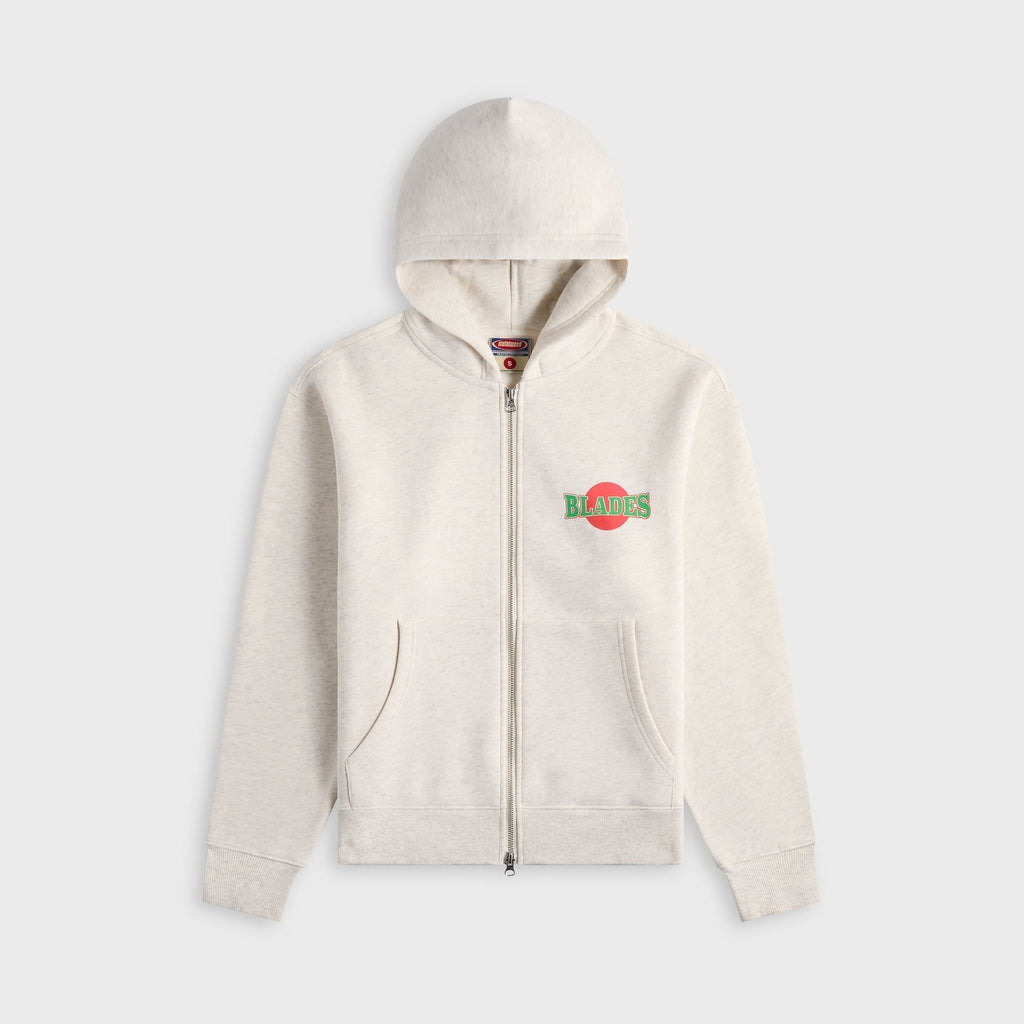 Metalwood Blades Gym Zip Hooded Sweatshirt - Heather Grey