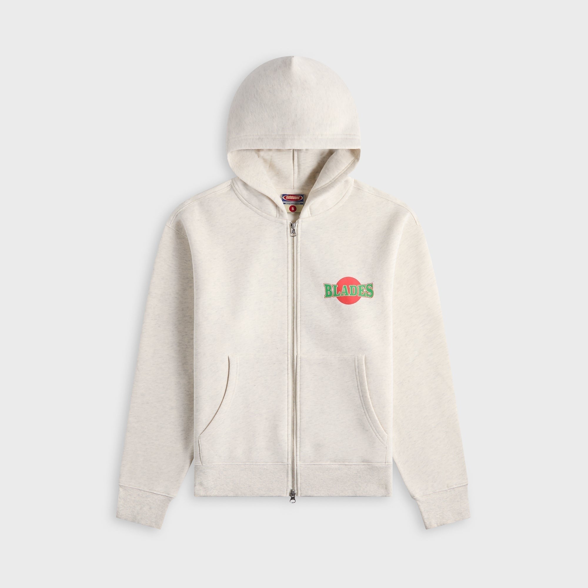 Metalwood Blades Gym Zip Hooded Sweatshirt - Heather Grey