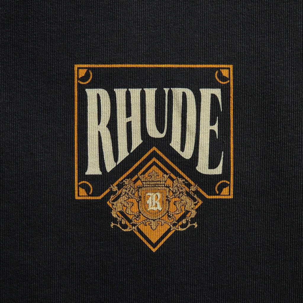 Rhude Playing Card Tee - Vintage Black / Yellow