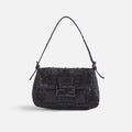 WGACA Fendi Embellished Mamma Mini Bag - Black