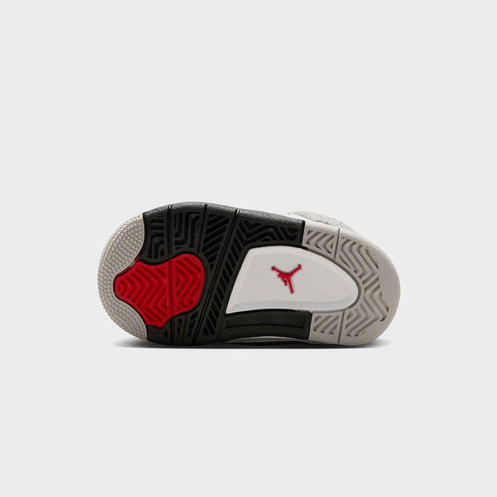 Nike TD Air Jordan 4 Retro - Summit White / Fire Red / Tech Grey / Black