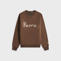 by Parra Weird Trad Logo Crew Neck Sweatshirt - Brown