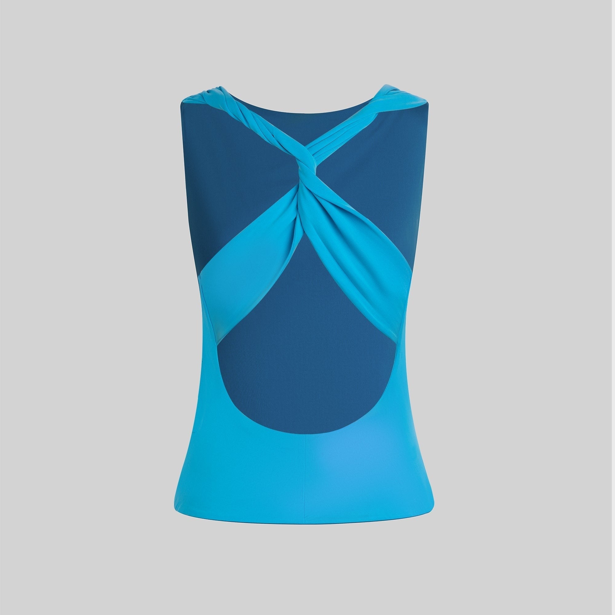 Peachy Den Kylie Cross Back Top - Ocean