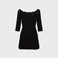 Frankies Bikinis Kaia Cloud Knit Mini Dress - Black