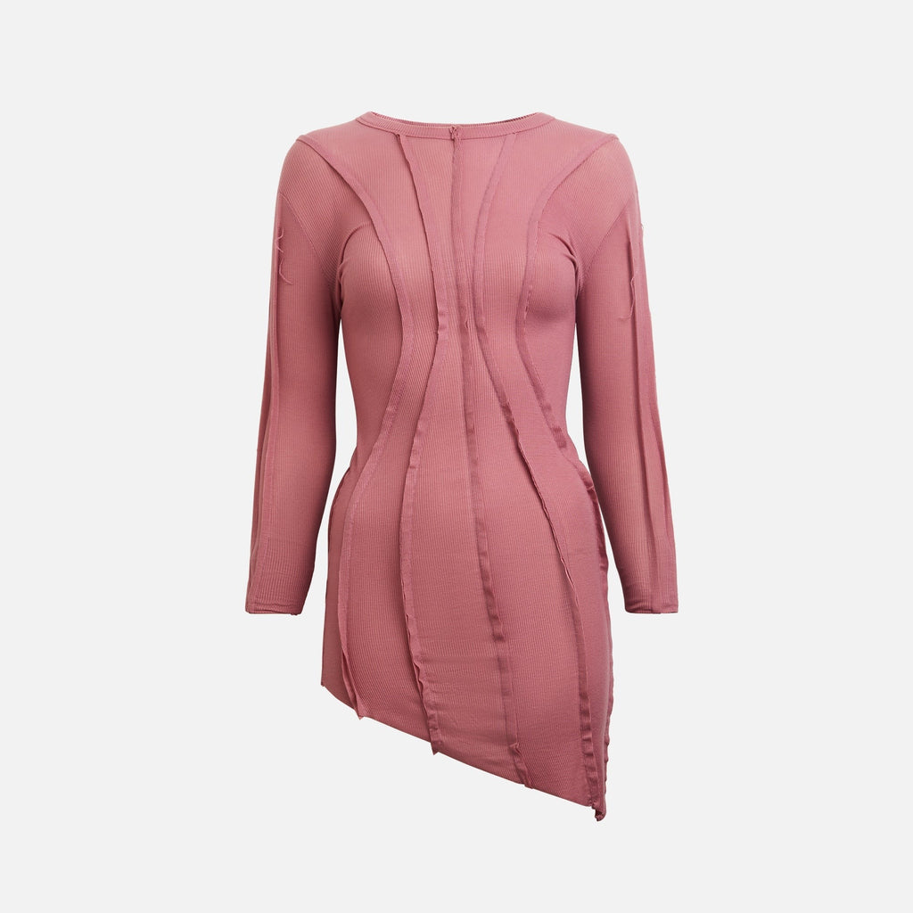 Sami Miro Vintage Asymetric Long Sleeve Mini Dress - Aventurine