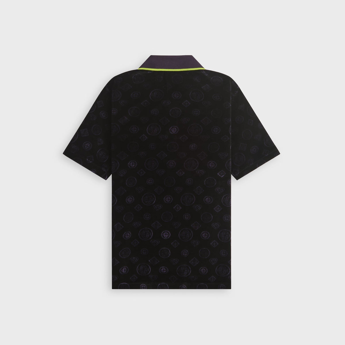 Casablanca Monogram Velour Polo Shirt - Purple