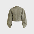 Belle Anna Globo Jacket - Brown Plaid