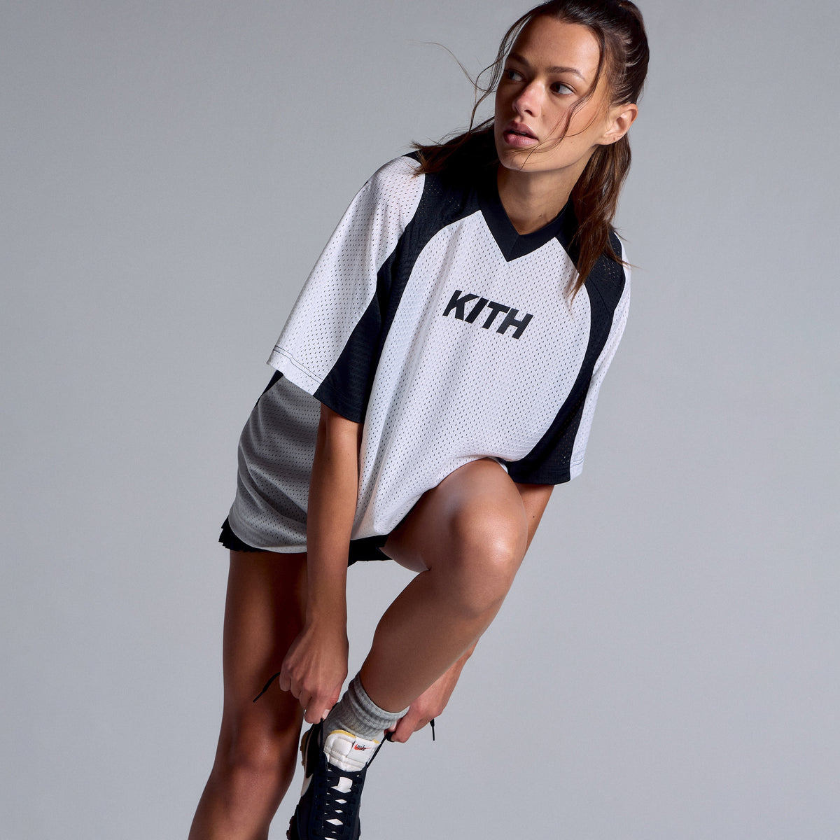Kith Women Ridley II Mesh Short Sleeve Tee - White