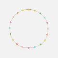 Yvonne Leon Collier Donuts Rainbow OJ Multi Donut Neclace - Yellow Gold / Rainbow