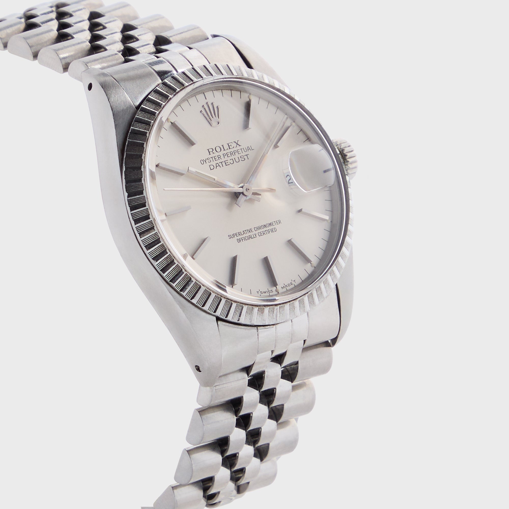 Wind Vintage Rolex Datejust Reference 16030 With Silver Dial Unpolished - Silver