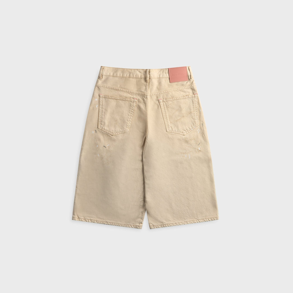 Acne Studios Distressed Denim Short - White