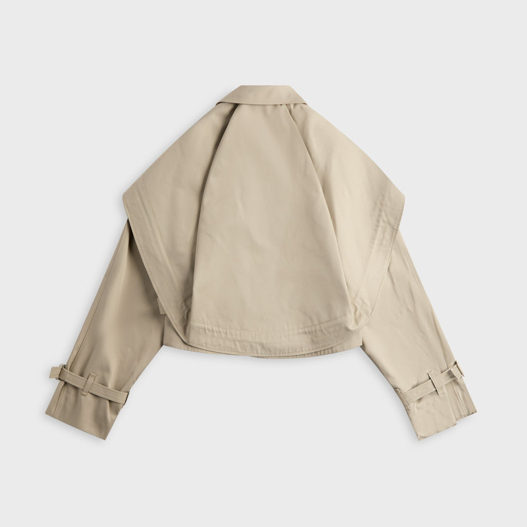 KNWLS Kayla Short Jacket with Hooded Cape - Stone