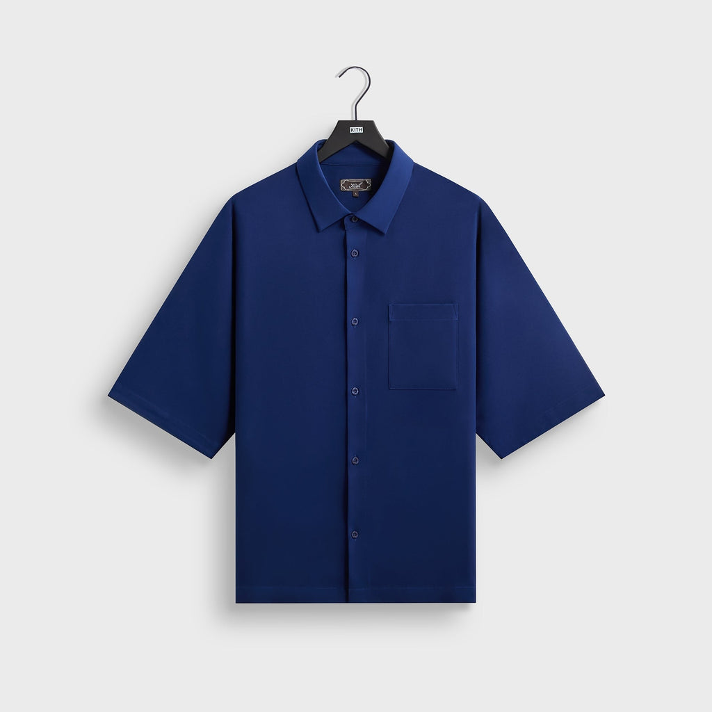 Kith Drape Twill Raf Shirt - Deep Royal