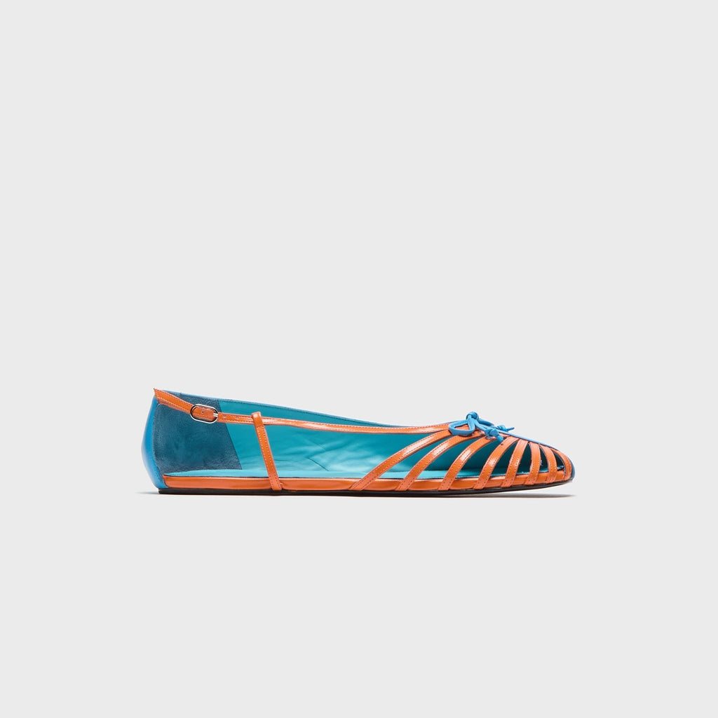 Abra Double Shoe Ballerina Flats - Aqua