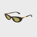 Bottega Veneta Snap Cat-Eye Sunglasses - Havana / Yellow