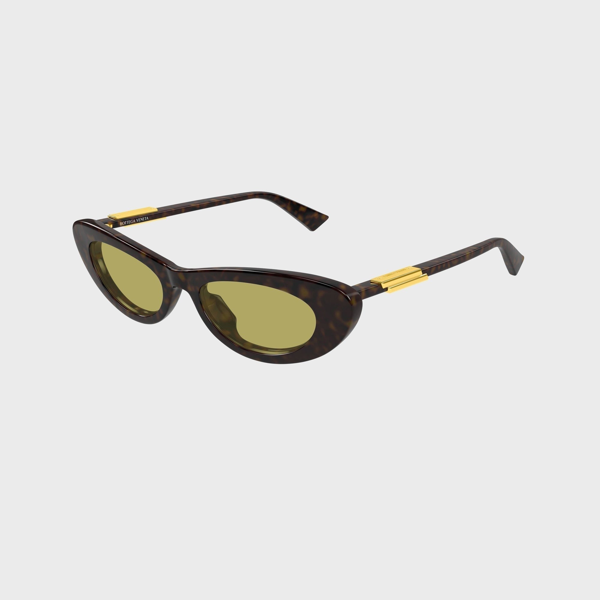 Bottega Veneta Snap Cat-Eye Sunglasses - Havana / Yellow
