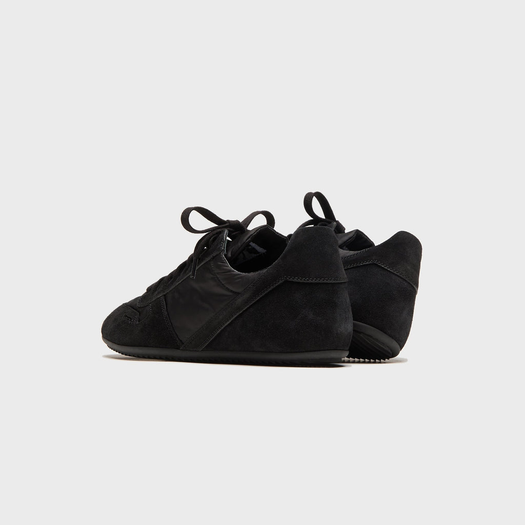 Rick Owens Minimal Suede Trimmed Sneaks - Black / Black / Black