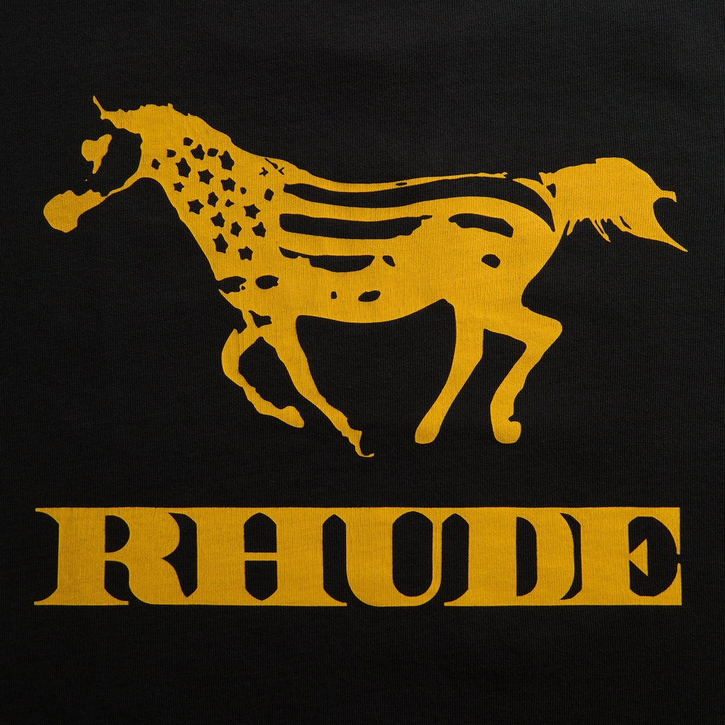 Rhude Dinero Tee - Vintage Black / Yellow