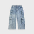 Kith Kids Textured Denim Zane Cargo Pant - Indigo - PH