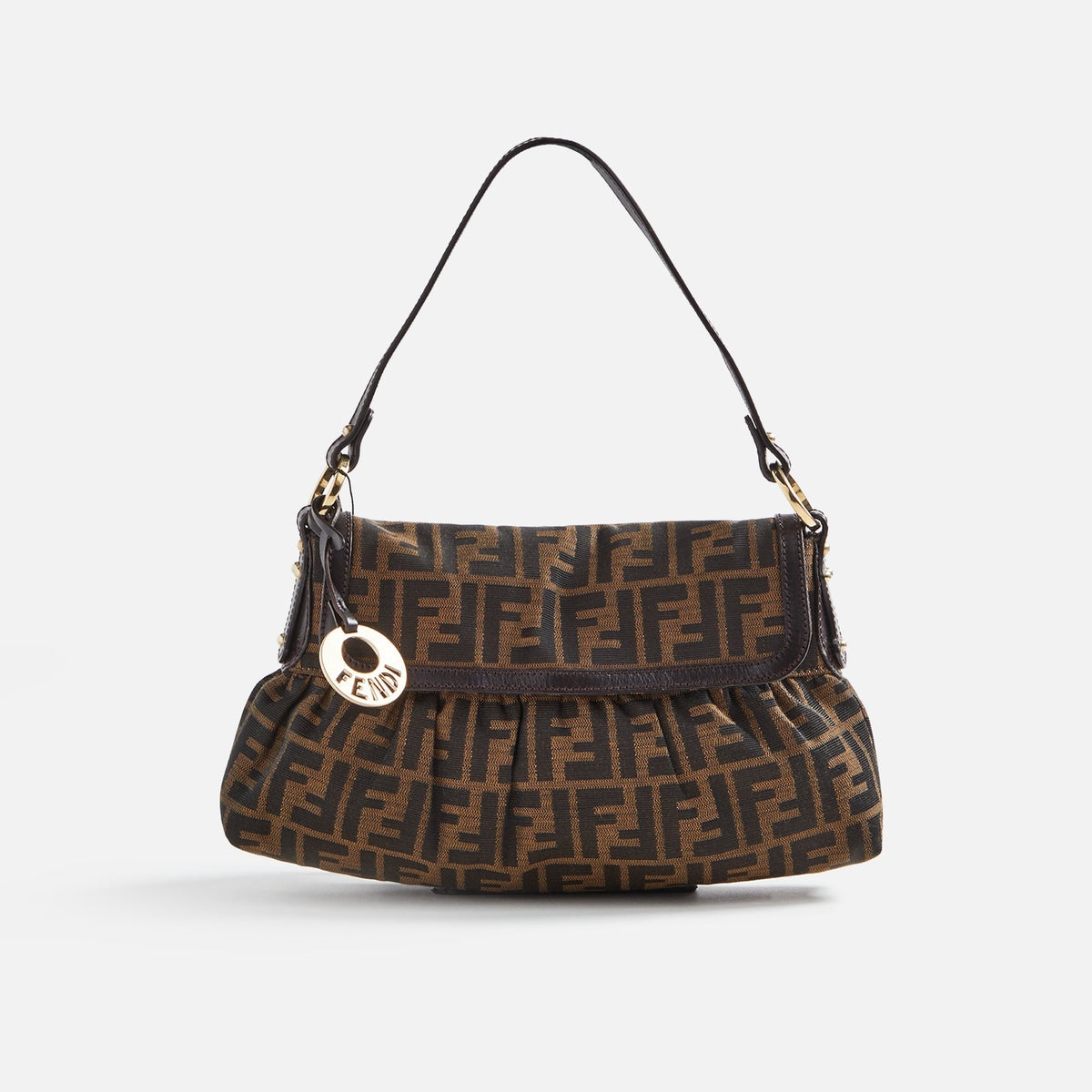 WGACA Fendi Zucca Small Chef Shoulder Bag - Brown