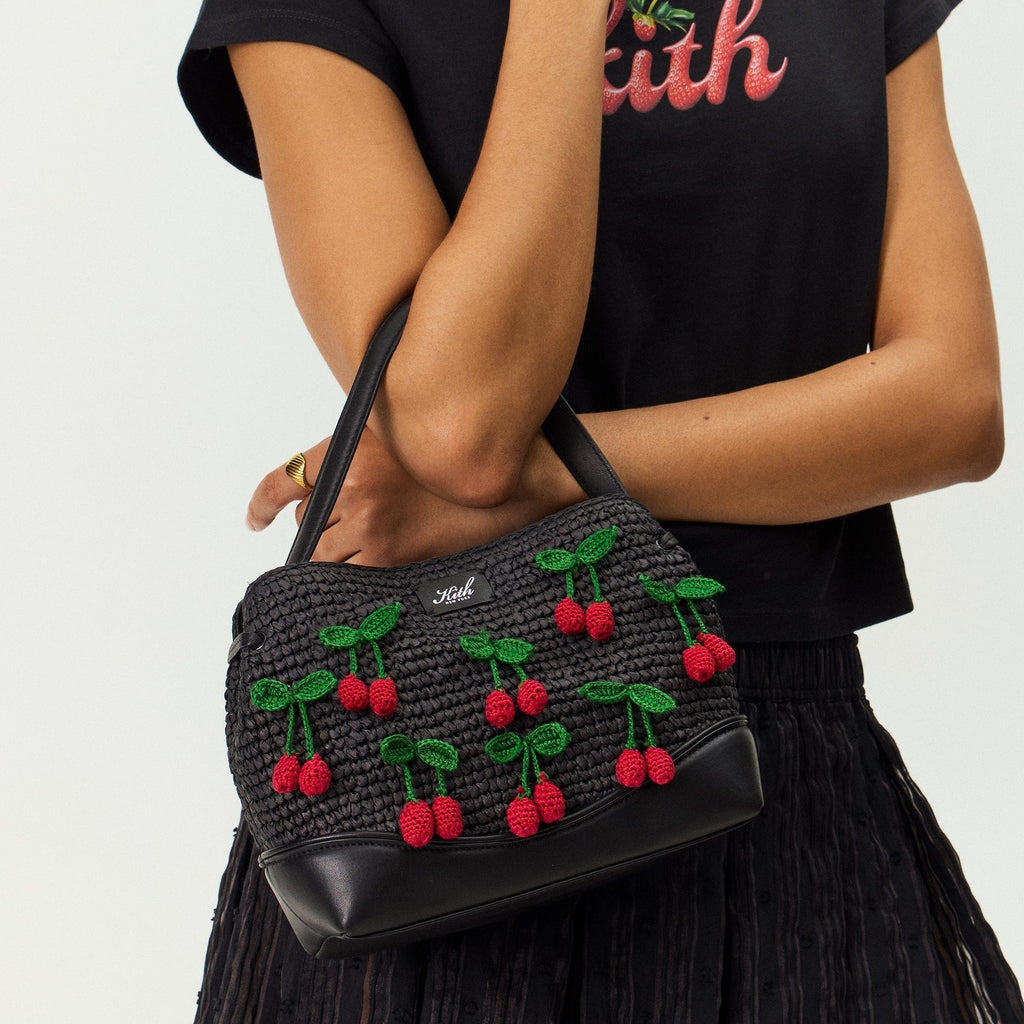 Kith Women Cherry Raffia Mini Katie - Black