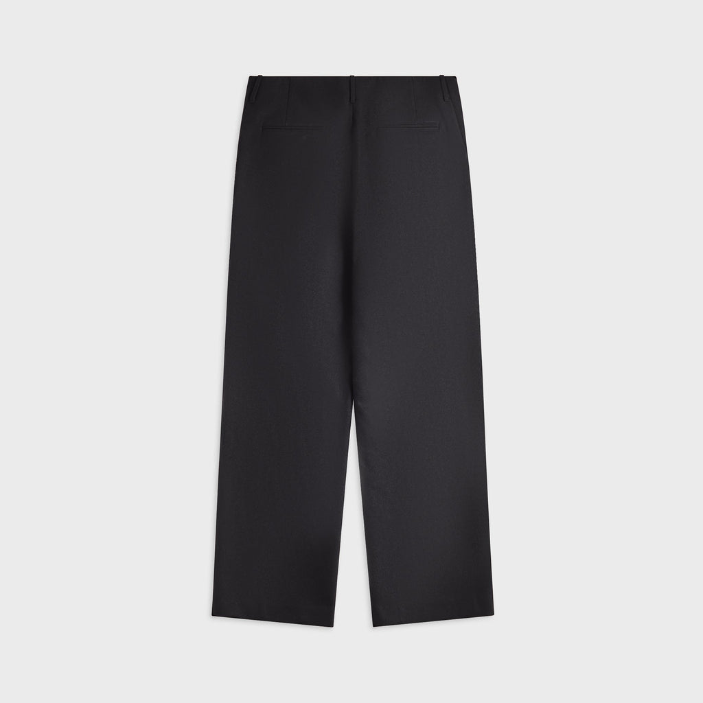 Auralee Light Melton One-Tuck Slacks - Dark Charcoal