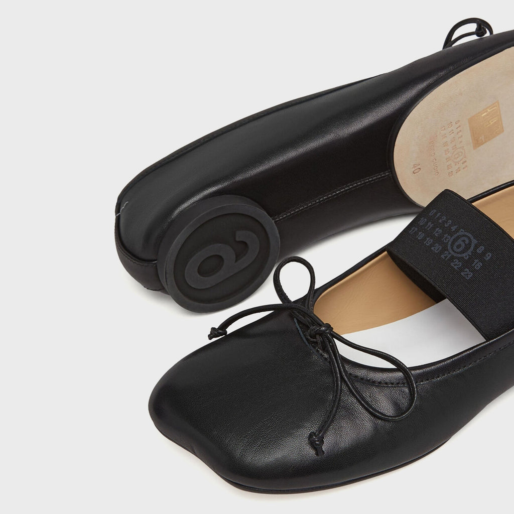 MM6 Maison Margiela Anatomic Numeric Ballerina - Black
