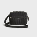 Kith Monogram Tumbled Leather Camera Crossbody Bag - Black